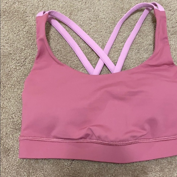 Lululemon Cherry Tint Rose Tea Energy Sports Bra - Picture 2 of 11